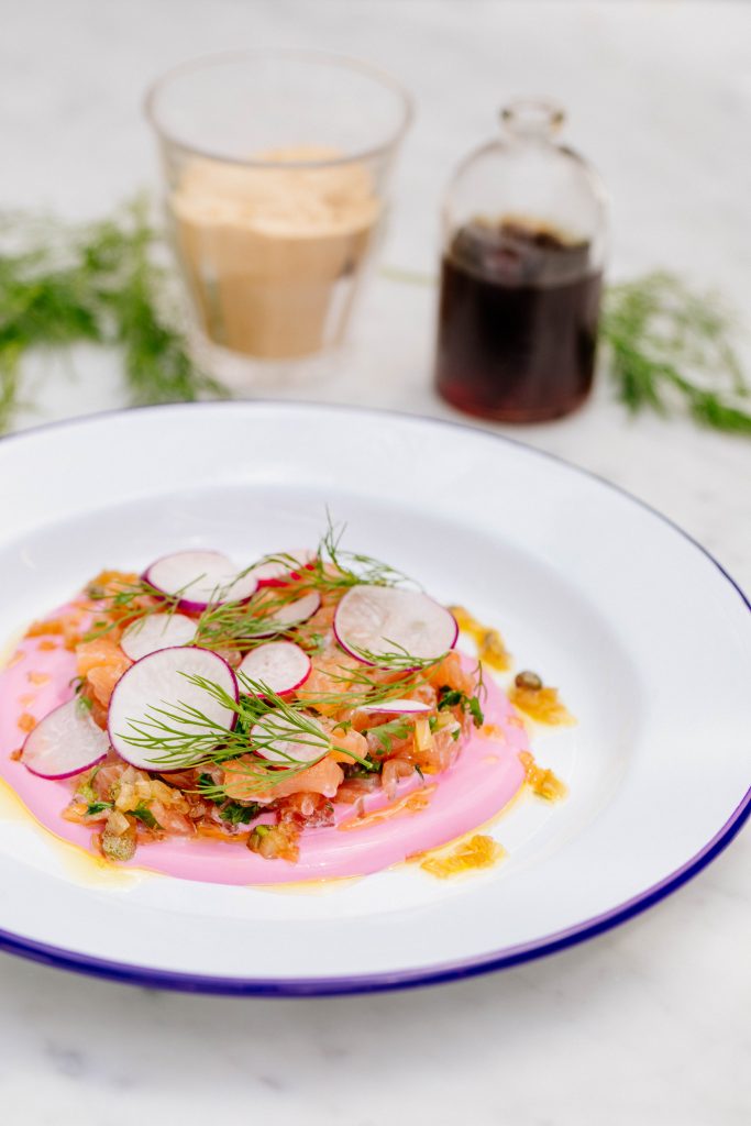 James Golding's Maple Syrup Cured Trout Tartare - Maple from Canada