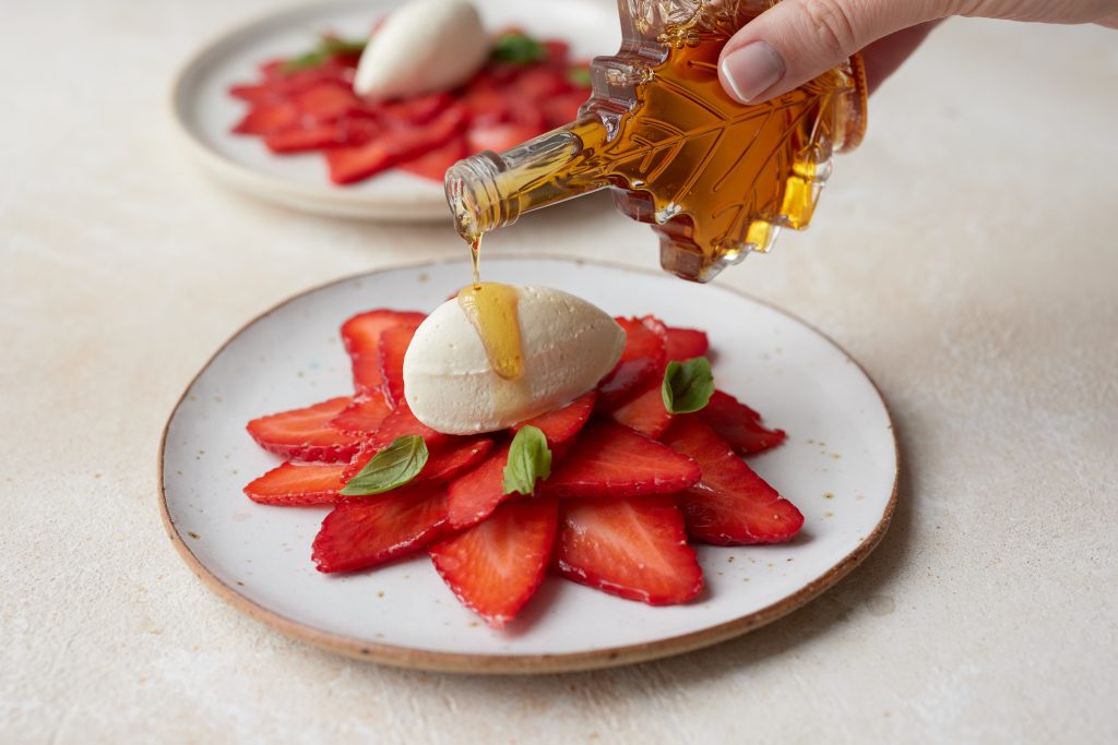 Maple Strawberry and Basil Carpaccio