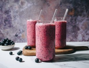 Maple and Blueberry Protein Smoothie