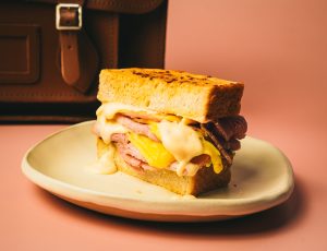 Ham &#038; Cheese Toastie with Maple Hot Sauce