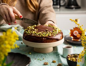 A Cup of Tea and Cake’s Chocolate Maple Pistachio Cake